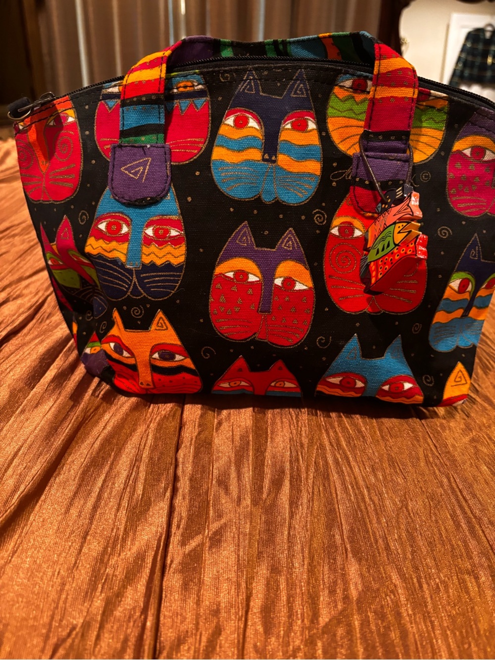 Laurel Burch Colorful Feline Bag